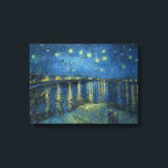 Starry Night Over The Rhone Vincent van Gogh Canvas Print<br><div class="desc">Starry Night Over The Rhone was painted in 1888 by Vincent Van Gogh (oil on canvas). The painting captured the night-setting around the Rhone River. The challenge of painting at night fascinated van Gogh and in painting Starry Night Over the Rhône he chose a vantage point that allowed him to...</div>