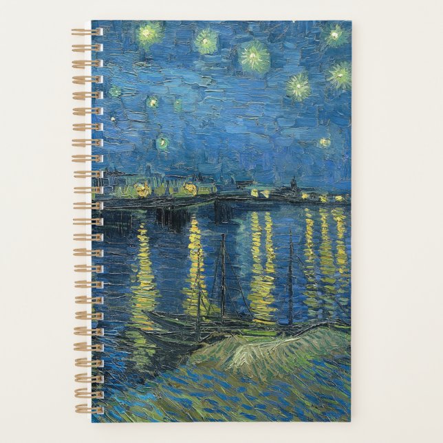 Starry Night Over the Rhone Vincent Van Gogh Planner (Front)