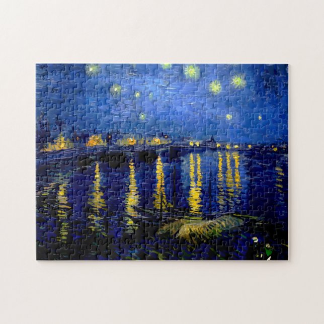 Starry Night Over The Rhone Vincent Van Gogh Vect Jigsaw Puzzle (Horizontal)