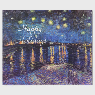 Starry Night over the Rhone, Vincent van Gogh. Wrapping Paper