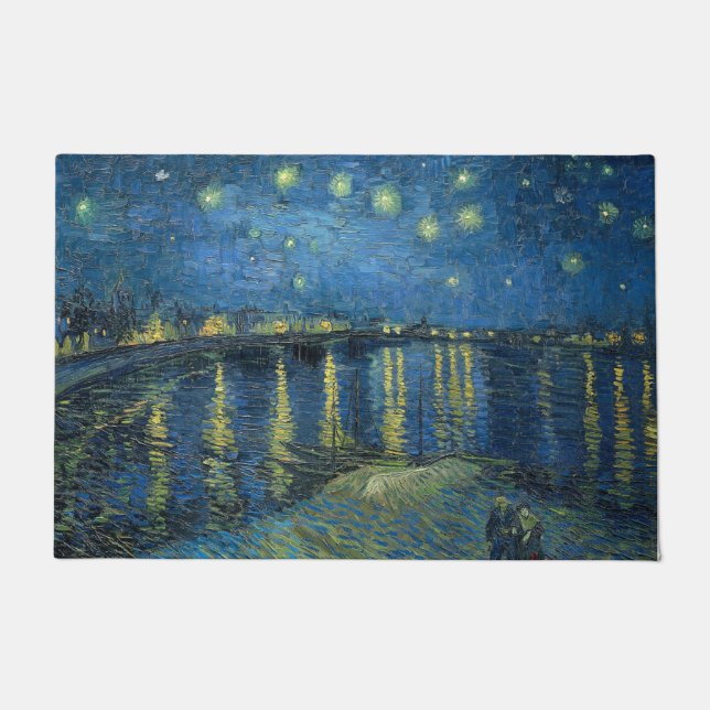 Starry Night Over the River Rhone (by van Gogh) Doormat (Front)