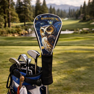 Starry Night Owl Golf Head Cover