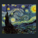 Starry Night Painting by van Gogh Poster<br><div class="desc">Post-Impressionist Landscape Painting by Vincent van Gogh - Classic Masterpieces</div>