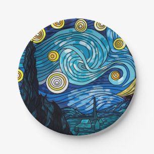 Starry Night Paper Plates