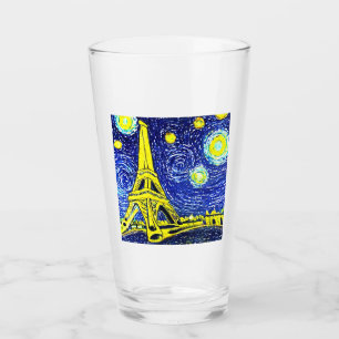 Starry Night Paris France Glass