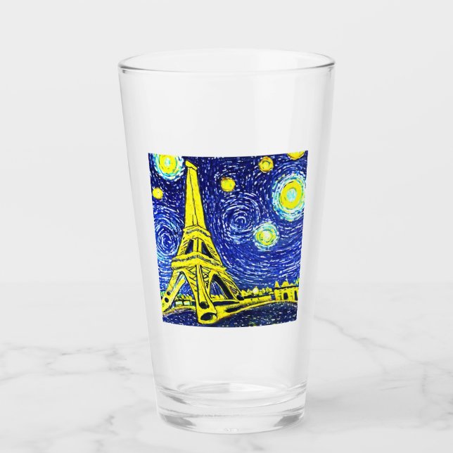 Starry Night Paris France Glass (Front)