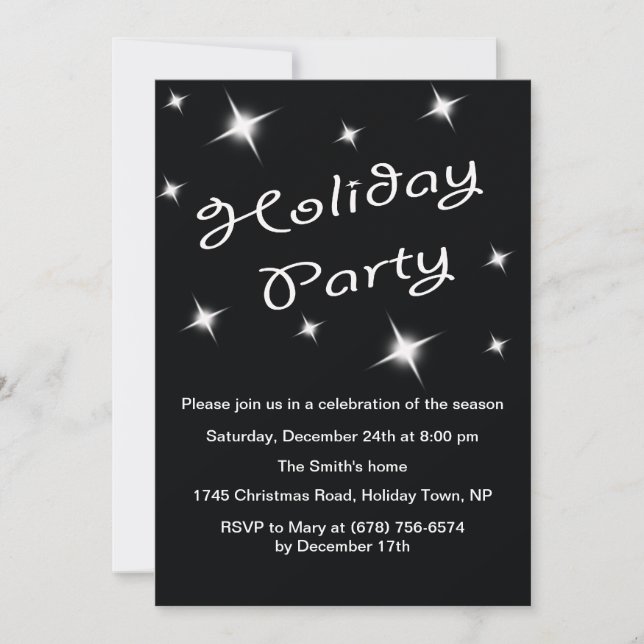 Starry Night Party Invitations (Front)