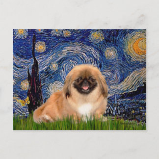 Starry Night - Pekingese 1 Postcard