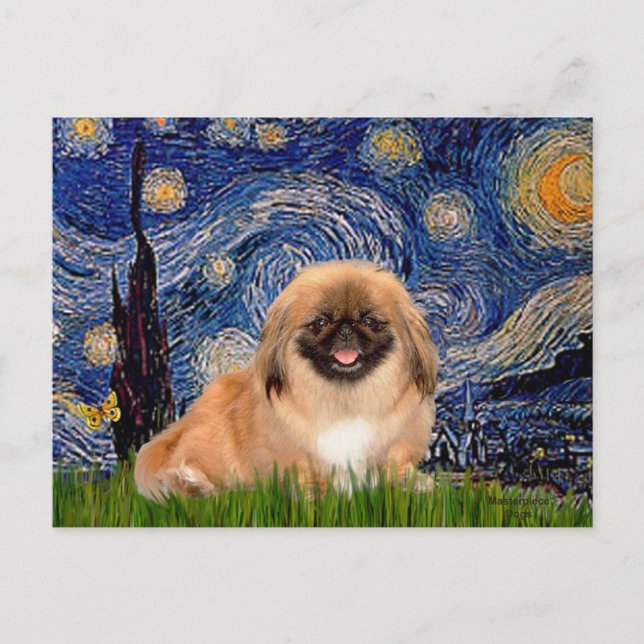 Starry Night - Pekingese 1 Postcard (Front)