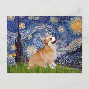 Starry Night - Pembroke Welsh Corgi 7b Postcard