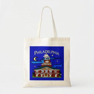 Starry Night Philadelphia Moon Tote Bag