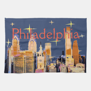 Starry Night Philadelphia Tea Towel