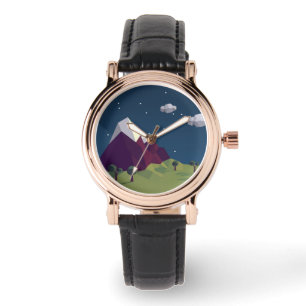 Starry night picture watch