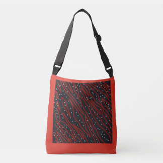 Starry Night, Red Tiger Night Crossbody Bag