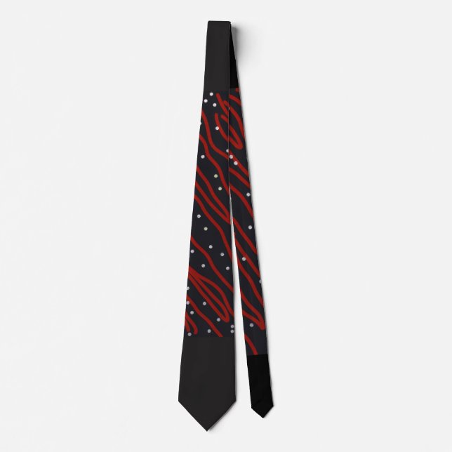 Starry Night, Red Tiger Night Necktie (Front)