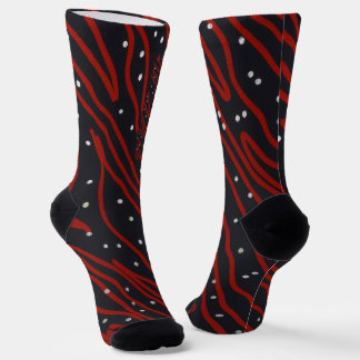 Starry Night, Red Tiger Night Socks