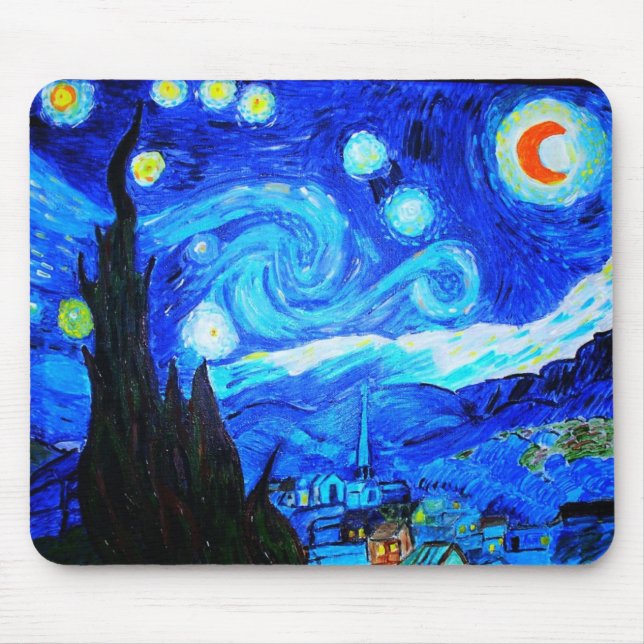 Starry Night Reproduction Mouse Pad (Front)