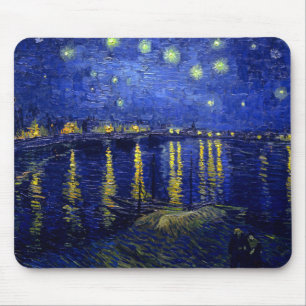 Starry Night Rhone by Van Gogh Mouse Pad