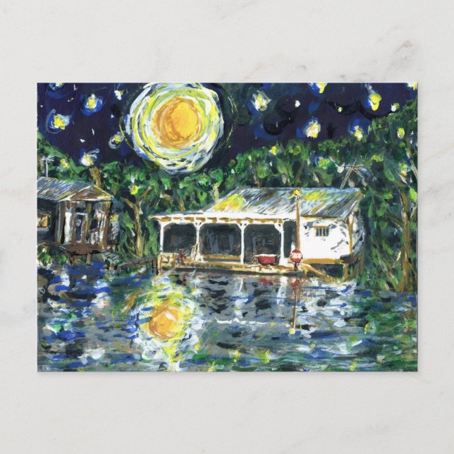Starry Night River Camp Postcard (Front)