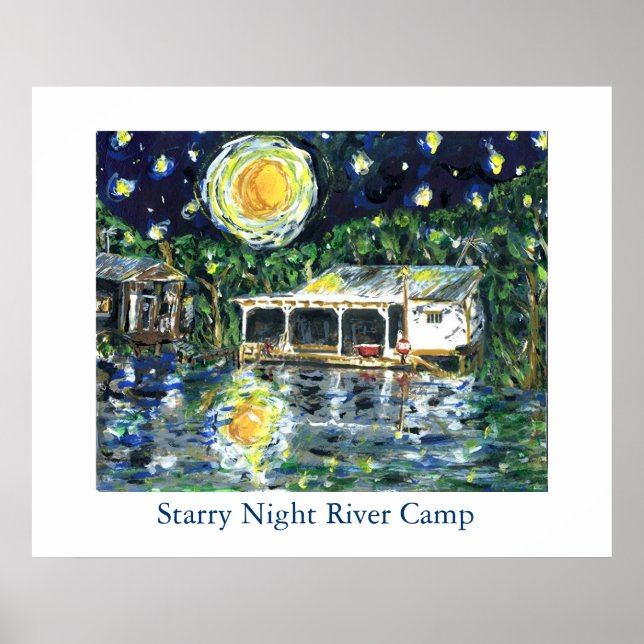 Starry Night River Camp Poster (Front)