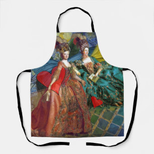 Starry Night Rococo Maidens Butterfly Wings Art Apron