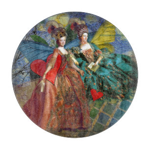 Starry Night Rococo Maidens Butterfly Wings Art Cutting Board