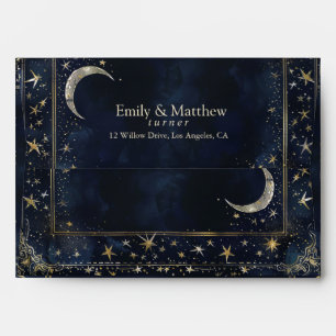 Starry Night Romance Wedding  Envelope