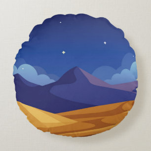 Starry night round cushion