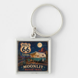 Starry Night Route 66 Travel Essential Fob Key Ring