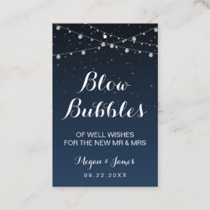 Starry Night Rustic Wedding Bubble Wand Tag