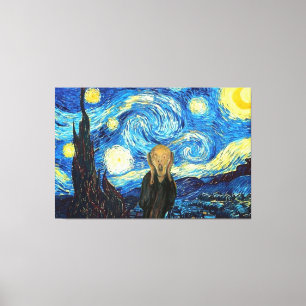 Starry Night Scream. Canvas Print