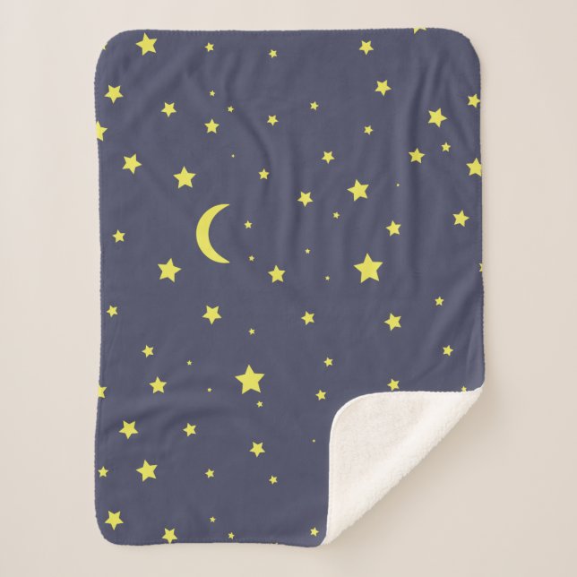Starry Night Sherpa Blanket (Front)