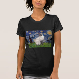 Starry Night - Siamese 24 (blue point) T-Shirt