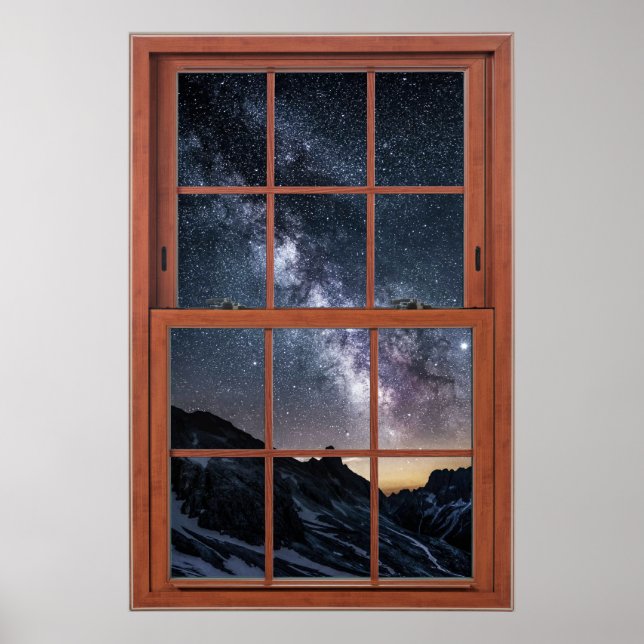Starry Night Skies Window Illusion - Fake Window Poster (Front)