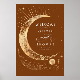 Starry Night Sky Celestial Wedding Welcome Sign