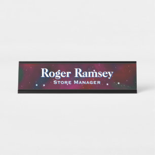 Starry Night Sky Desk Nameplate