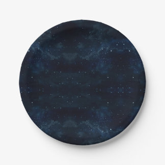 Starry Night Sky , Galaxy Space Celestial Paper Plate