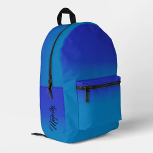 Starry Night Sky Gradient girly Dreamy Celestial Printed Backpack