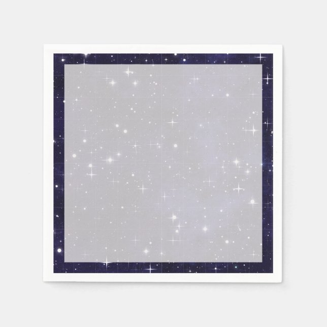 Starry Night Sky Grid Napkin (Front)