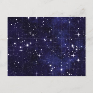 Starry Night Sky Grid Postcard