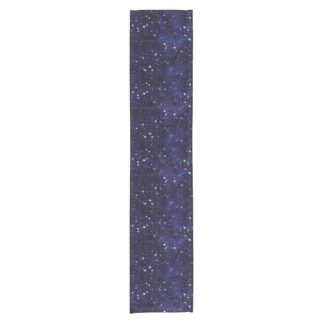 Starry Night Sky Grid Short Table Runner (Front)