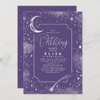 Starry Night Sky Moon Mystical Celestial Birthday