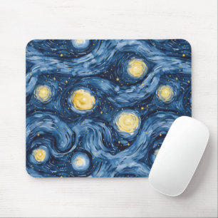 Starry Night Sky Mouse Pad