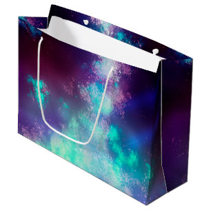 Starry Night Sky Neon Lights Birthday Gift Bag
