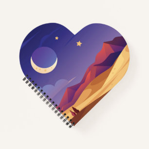 Starry night sky notebook