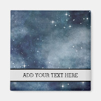 Starry Night Sky Stars Universe Midnight Blue Mist