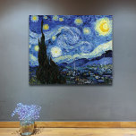 Starry Night Sky Vincent van Gogh Canvas Print<br><div class="desc">A fine art wrapped canvas of the oil painting Starry Night (1889) by Vincent Van Gogh (1853-1890). A painting depicting the view outside the window from his room at the sanitorium in Saint-Remy-de-Provence,  Southern France.</div>