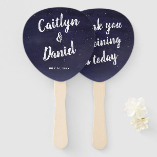 Starry Night Sky Wedding Hand Fan