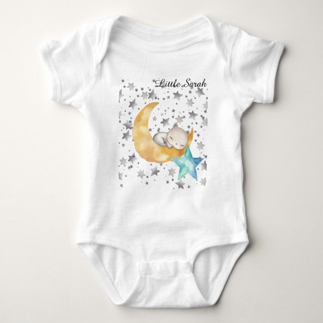 Starry Night Sleep Tight  Baby Bodysuit (Front)