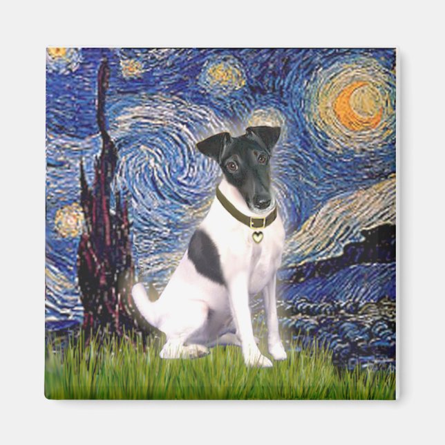 Starry Night - Smooth Fox Terrier Magnet (Front)